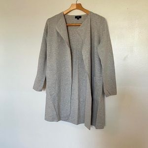 J. Crew light gray lightweight open jacket